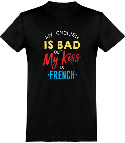  T shirt homme my english is bad