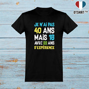  T shirt homme je n'ai pas 40 ans