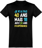  T shirt homme je n'ai pas 40 ans