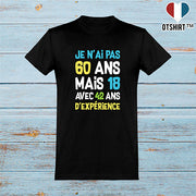  T shirt homme je n'ai pas 60 ans