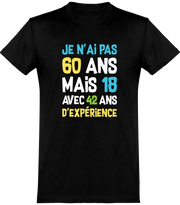  T shirt homme je n'ai pas 60 ans