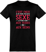  T shirt homme je ne pense pas qu'au sexe