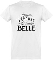  T shirt homme j'épouse la plus belle