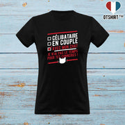 T shirt femme célibataire avec mon chat