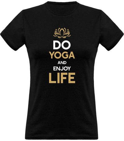T shirt femme do yoga and enjoy