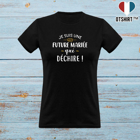 T shirt femme future mariée qui déchire