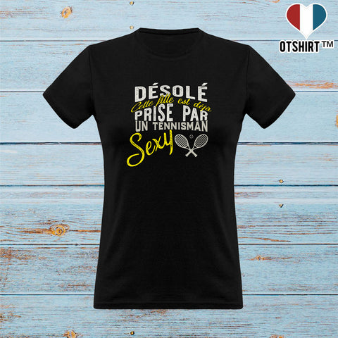 T shirt femme déjà prise par un tennisman