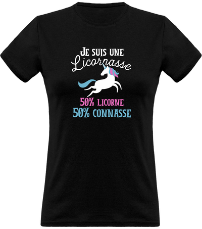 T shirt femme je suis une licornasse