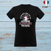 T shirt femme un mauvais jour avec ma licorne