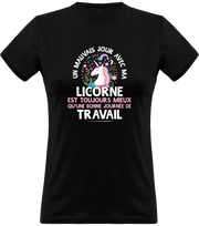 T shirt femme un mauvais jour avec ma licorne