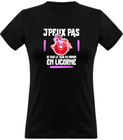 T shirt femme le tour du monde en licorne