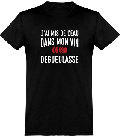  T shirt homme de l'eau dans mon vin