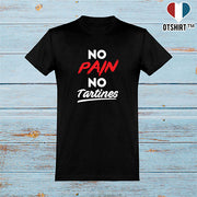  T shirt homme no pain no tartines