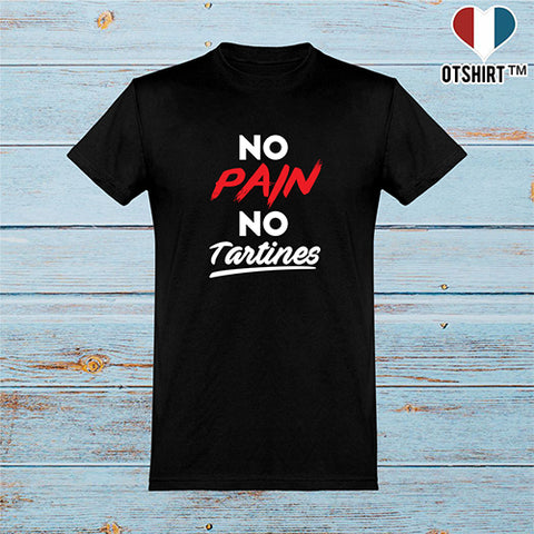  T shirt homme no pain no tartines