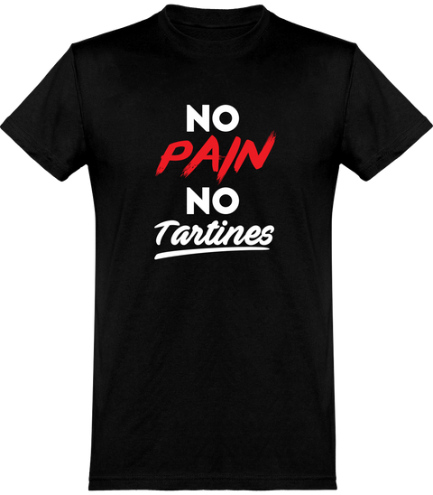  T shirt homme no pain no tartines