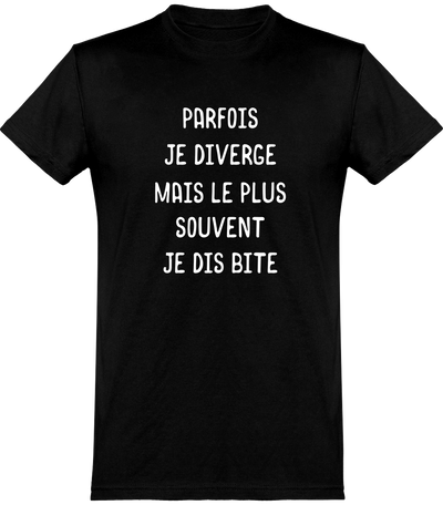  T shirt homme parfois je diverge