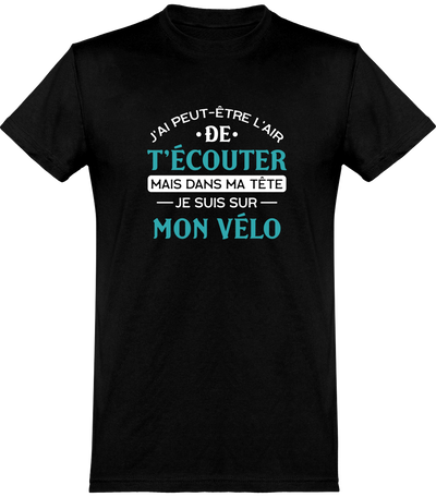  T shirt homme je suis sur mon vélo