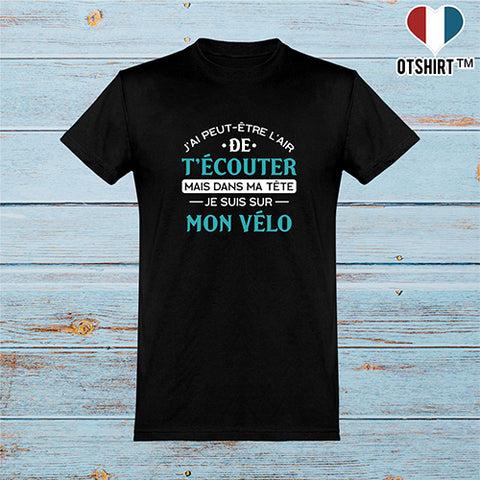  T shirt homme je suis sur mon vélo