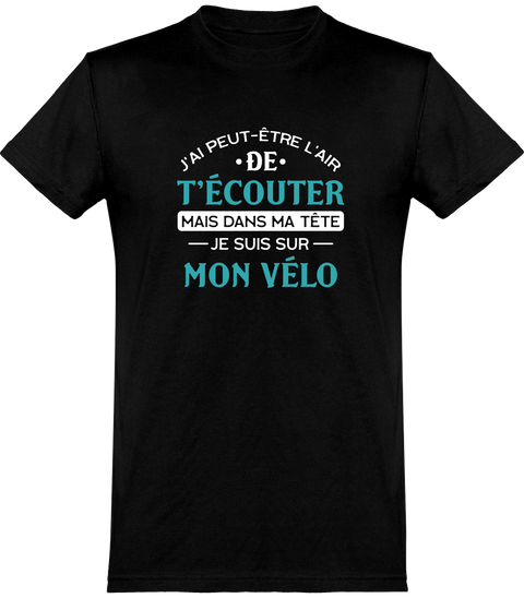  T shirt homme je suis sur mon vélo