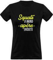 T shirt femme squats et apéro