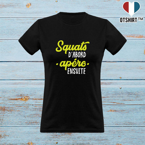 T shirt femme squats et apéro