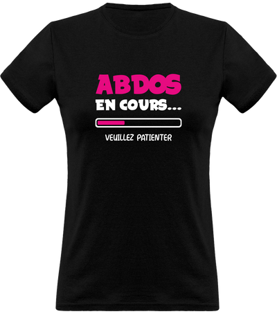 T shirt femme abdos en cours
