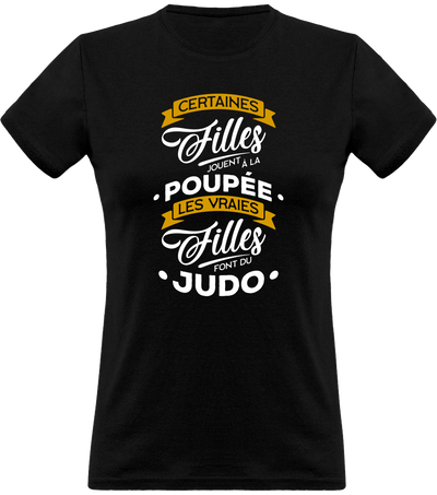 T shirt femme les vraies font du judo