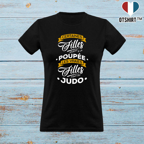 T shirt femme les vraies font du judo