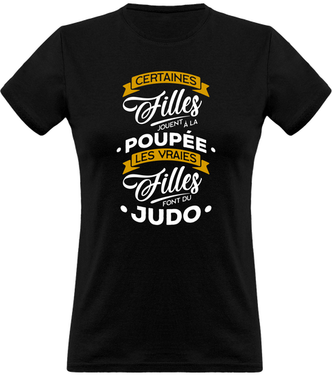 T shirt femme les vraies font du judo