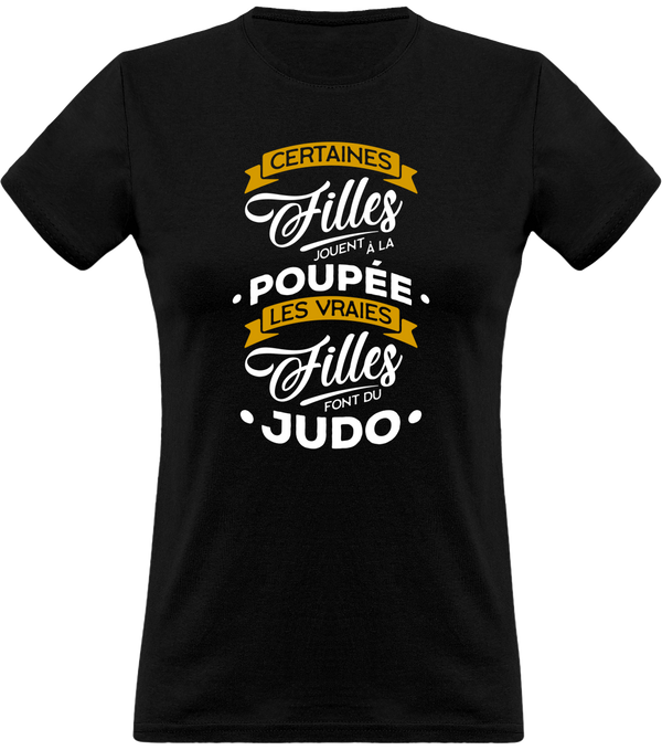 T shirt femme les vraies font du judo