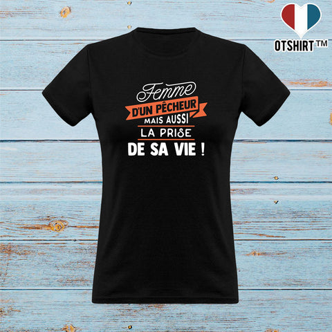 T shirt femme femme d'un pêcheur