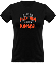 T shirt femme fille bien option connasse
