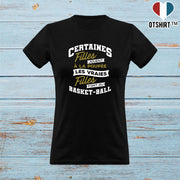 T shirt femme les filles jouent au basket