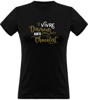 T shirt femme amour et chocolat