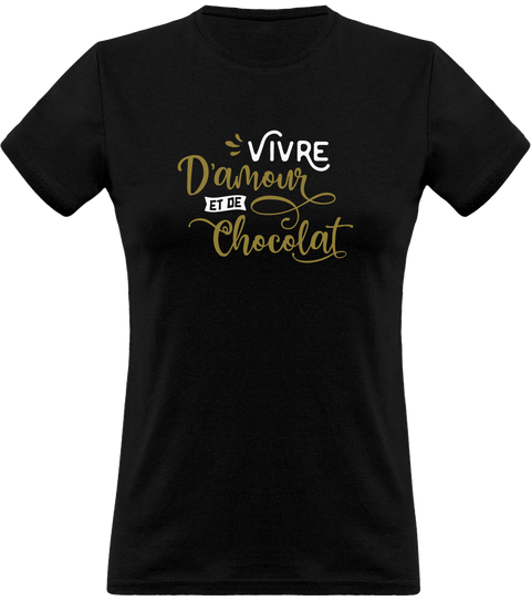 T shirt femme amour et chocolat