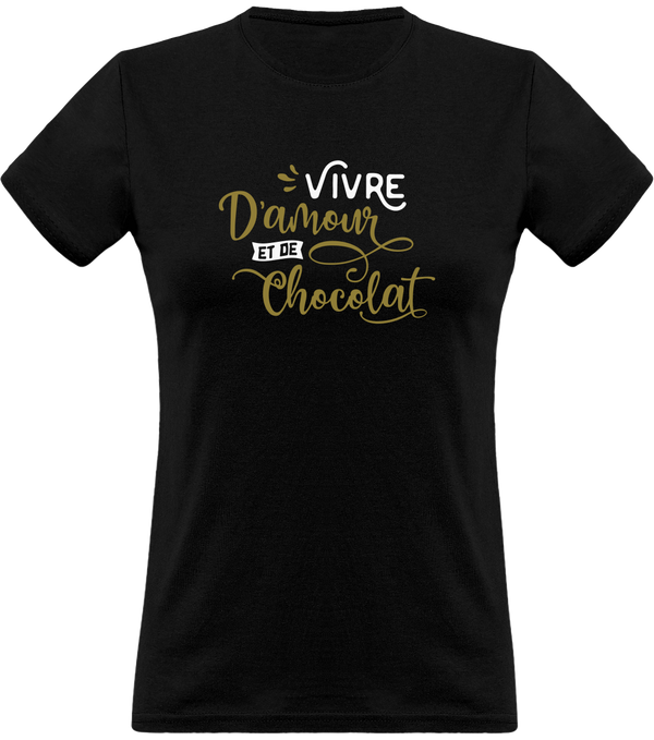 T shirt femme amour et chocolat