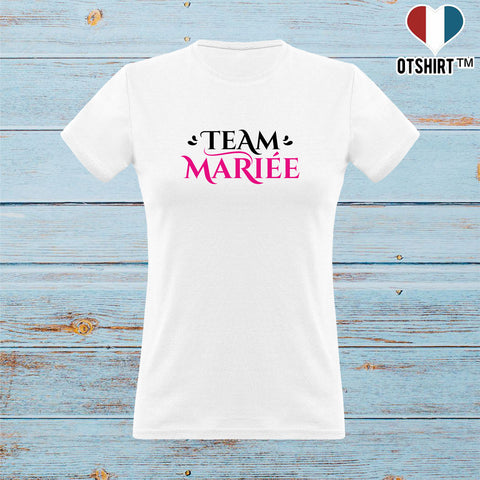 T shirt femme team mariée