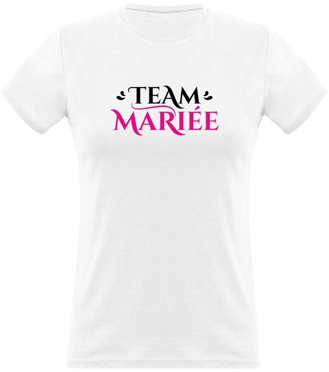 T shirt femme team mariée