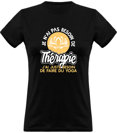 T shirt femme thérapie yoga