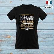 T shirt femme célibataire au yoga