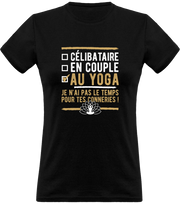 T shirt femme célibataire au yoga