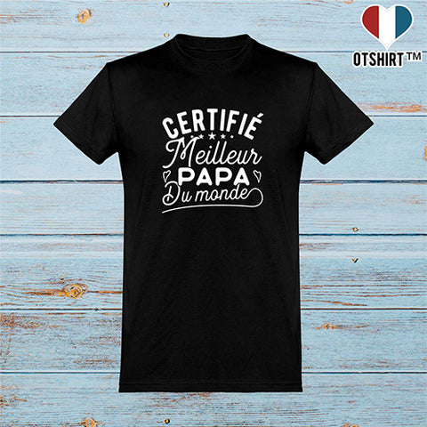  T shirt homme certifié meilleur papa