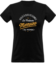 T shirt femme la meilleure marraine du monde