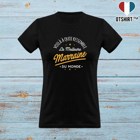 T shirt femme la meilleure marraine du monde