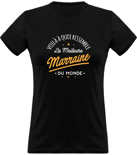 T shirt femme la meilleure marraine du monde