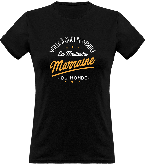 T shirt femme la meilleure marraine du monde