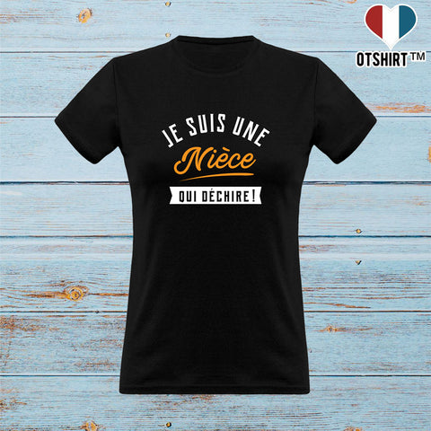 T shirt femme une nièce qui déchire