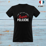 T shirt femme une super policière