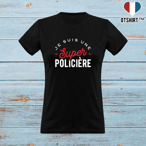 T shirt femme une super policière