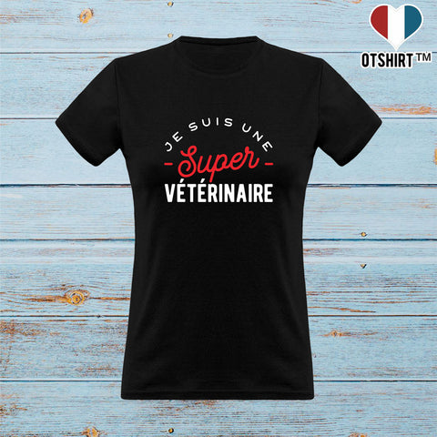 T shirt femme une super vétérinaire